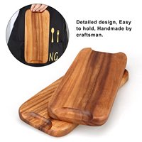 Nouveau plateau de rangement en bois fait main, au design rectangulaire classique, compatible lave-vaisselle, de qualité alimentaire et polyvalent, parfait pour une utilisation quotidienne