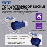 Enchufe Industrial Portátil a Prueba de Agua SFE, Enchufes Macho y Hembra Estándar Eléctricos, Enchufe Industrial Monofásico
