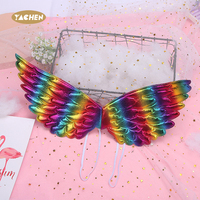 Ailes d'Unicorn arc-en-ciel YACHEN pour enfants, ailes de princesse arc-en-ciel, ailes d'ange, accessoires de costume, anniversaire, carnaval, cosplay, fête