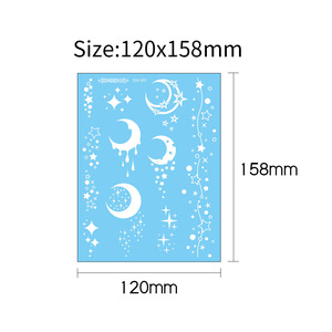 Pegatina de tatuaje temporal impermeable luminosa blanca, nuevo diseño de Mandala de <span class=keywords><strong>flores</strong></span> transfronterizas para niños, aplicación de cuerpo de papel - Product Image 4