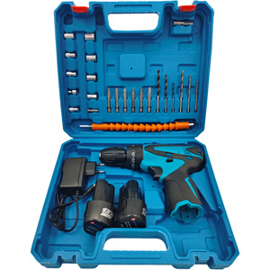 Electric Drill Cordless 750W 50Nm Max <b>Torque</b> Brushed Motor Impact Drill With Battery Charger And Bit <b>Set</b> - Product Image 1