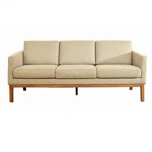 Nisco Living Room Couch 3 Seater Sofa With Solid Wood Frame
