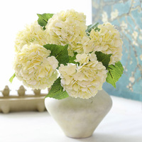 Fleur d'hortensia artificielle en latex de haute qualité, toucher réel, pour la décoration de table de fête, d'hôtel, de mariage, fleurs décoratives bleues, blanches, roses