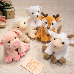 Factory Wholesale Jungle Animal Plush Toys Set Soft Stuffed Safari Animals Gifts for Kids <b>Cute</b> Zoo Animal Plush Dolls Home Decor - Product Image 1