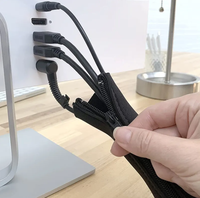 Colección de escritorio, gestión de ropa elástica, cierre de manga, gran oferta, gancho y lazo, brida de Cable para accesorios de cableado