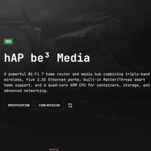 เราเตอร์ MikroTik HAP Be³ Media รุ่นใหม่ล่าสุด ปี 2026 สำหรับใช้งาน Wi-Fi 7 ในบ้าน ประสิทธิภาพทรงพลัง - Product Image 3