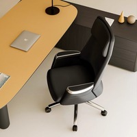 Chaise de bureau de direction en cuir de luxe Boss Light, cadre métallique, pivotante, avec roulettes, dossier haut, accoudoirs, pour la maison, le bureau, modèle PY-19