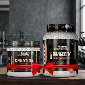 Patanjali Nutrela Sports Whey Performance Choc-Irish 1 kg + Creatina Monohidrato 100 g Combo Pack - Apoyo Inmunológico, 3 Años de Duración - Product Image 3