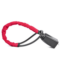Antivol de volant de voiture avec verrou de ceinture de sécurité et câble de sécurité en acier