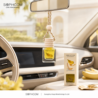 Diffuseur de parfum de luxe liquide 8ml pour voiture, flacon en verre avec bouchon en bois, fabricant OEM de marque privée