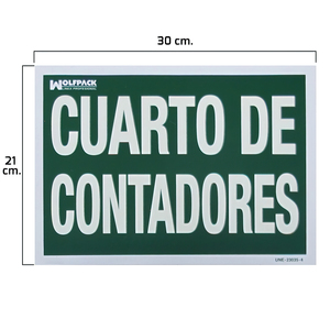 Targa per Sala Contabilità 30 x 21 (H) cm. - Product Image 1