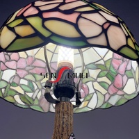 Lampe de table décorative LED 2026 Sensmuel en alliage, abat-jour coloré en vitrail artisanal soudé