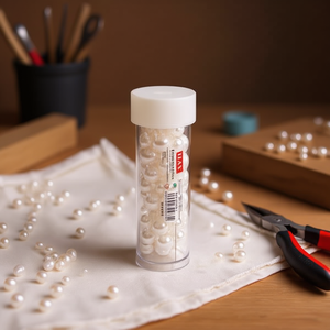 Perle Bianche ILAN da 8mm per Creazione di Gioielli, 12 Pezzi per Tubo - Product Image 2