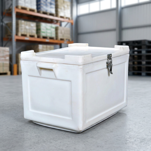 Glacière isotherme robuste de 50 L pour le stockage et le transport de poissons, fruits de mer et aliments - Glacière isotherme en HDPE de 50 L - Product Image 2