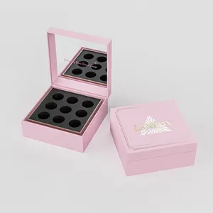 속눈썹 아이섀도우 쥬얼리 화장품 거울 메이크업 주최자 상자 거울이있는 OEM 메이크업 선물 상자