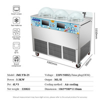 Machine à glace artisanale verticale à 3 pots de haute qualité, directement de l'usine chinoise, pour les boutiques de desserts et les restaurants