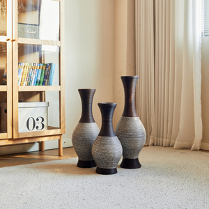 Brown Decorative Floor <b>Vase</b> Classic Neat High Independent Flower <b>Stand</b> Artificial Vine <b>Vase</b> - Product Image 3