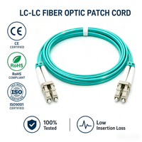 LC-LC multimode 10 Gigabit LSZH Dual Core Jumping Fiber OM3 Connecteur UPC Module optique Fibre de queue dédiée 8 mètres