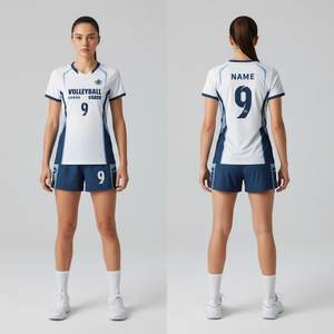 Комплект для волейбола: футболка и шорты, индивидуальный дизайн, сублимационная печать, высокое качество, 100% быстросохнущий материал, для мужчин и женщин - Product Image 3