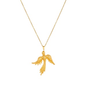 Collar con Colgante <span class=keywords><strong>de</strong></span> Pájaro en Vuelo <span class=keywords><strong>de</strong></span> Acero Inoxidable, Chapado en Oro <span class=keywords><strong>de</strong></span> 18K, Textura Escultural <span class=keywords><strong>de</strong></span> Pluma <span class=keywords><strong>de</strong></span> Paloma <span class=keywords><strong>de</strong></span> la Paz, Joyería Antideslustre, Regalo - Product Image 6