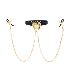 Bâillon à sucette avec cœur en strass et lettre S pour jeu SM adulte, options de couleurs noir et blanc - Product Image 4