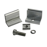 Support de fixation d'extrémité de panneau solaire en aluminium pour ajustement et montage