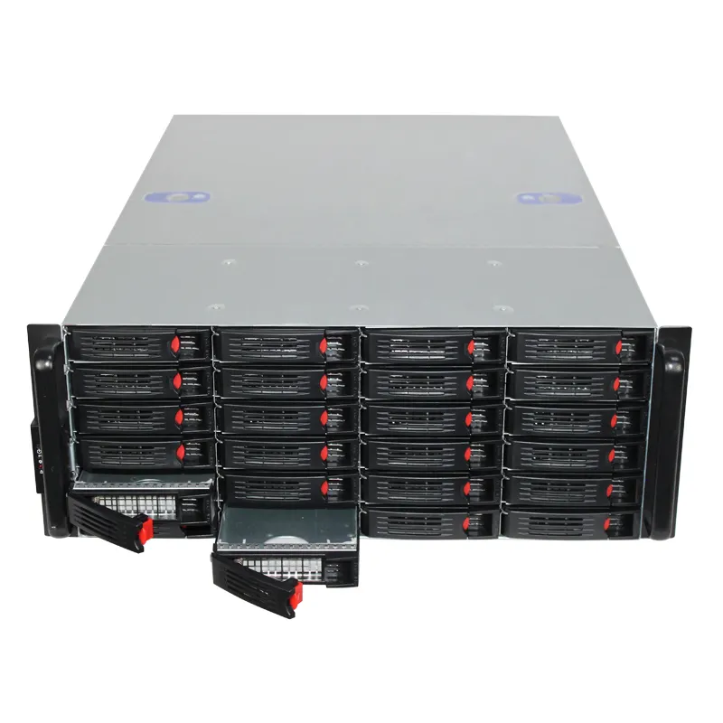 4U 24 bay caso di server hot swap 19 pollici di storage nas ATX chassis rack mount raid 24 bay chassis del server