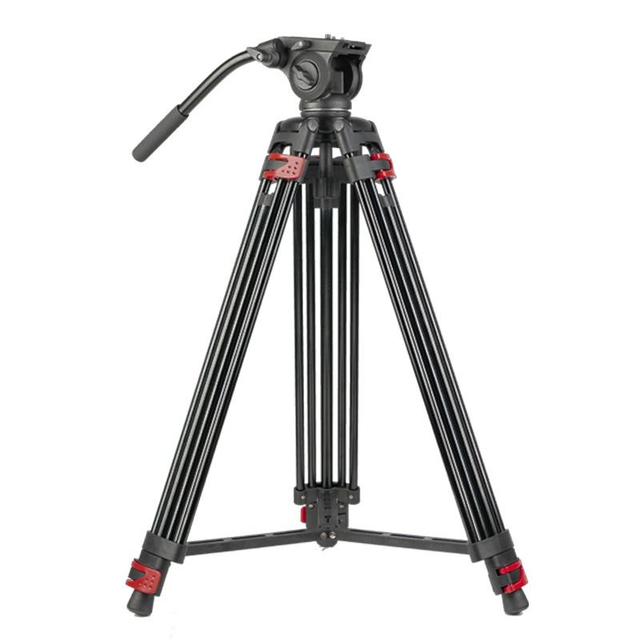 FOSOTO Professional 1.8m Portable Hydraulic Pan Tilt SLR Camera Tripod for Light Photography Tiktok Video Film & Live Broadcast