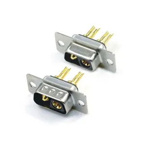 Conector macho 2V2 para cabo, conector de alta qualidade 2V2 para POWER D-SUB 2V2, conector de solda macho de alta corrente D-SUB 2V2