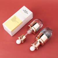 Flacon compte-gouttes en verre dépoli de luxe personnalisé 30ml 50ml, avec bouchon à vis et pompe à verrouillage, pour huiles essentielles et sérum de soin de la peau - Vente en gros