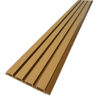 SONSILL Revêtement Mural Cannelé Composite Bois-Plastique Ignifuge Étanche pour Décoration Extérieure