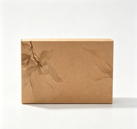 Ensemble de boîtes cadeaux rigides à imprimé floral avec sac de shopping en papier assorti, boîte rigide de luxe pour l'emballage de cadeaux tels que des foulards, des châles et des textiles