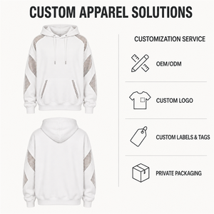 <b>Women's</b> <b>White</b> <b>Hoodie</b> Drop Shoulder Sweatshirt Mesh Cutout Long Sleeve Pullover - Product Image 2