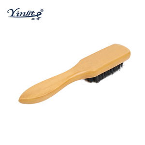 Cepillo para zapatos Yinste de madera maciza con cerdas de cerdo y mango para la eliminación de manchas y limpieza - Product Image 1