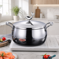 Marmite de cuisine professionnelle OEM d'usine en acier inoxydable 304 à double fond pour gaz et induction