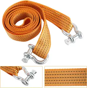 Hochfester Auto anhänger Abschlepp seil Recovery Flat Sling Rope Abschlepp gurt mit Schäkel