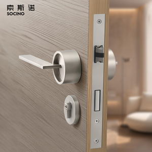 中国制造的浴室用高品质现代设计师门把手锁套装 - Product Image 3