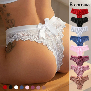 Ladymate ODM/OEM Culottes En Dentelle Pour Femmes Taille Moyenne Nœud Design String Culotte Femme Dentelle Sans Couture Plus Size Underwear - Product Image 1