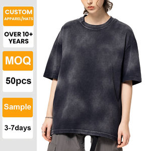 T-shirt personnalisé avec logo, teinture tie-dye, 230 GSM, en coton uni, coupe décontractée, épais, vente en gros, impression, broderie, unisexe - Product Image 1