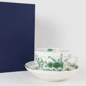 Nouvelle tasse et soucoupe en porcelaine fine écologique, idéale pour les cadeaux et l'usage domestique - Product Image 1
