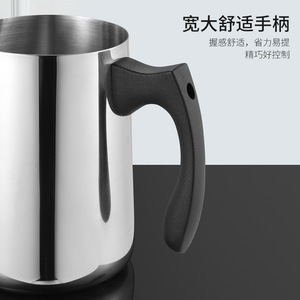 Taza de Acero Inoxidable para Latte Art de 350 ml, 600 ml, 1000 ml con Asa de Plástico y Boca Ancha para Uso Doméstico - Product Image 5