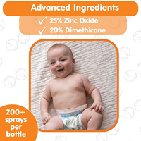 Crème anti-irritations pour bébé à l'oxyde de zinc 25% bio et végane, marque privée OEM, sans frottement, protège la peau, traite et prévient les érythèmes fessiers, soin quotidien