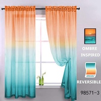 2023 rideaux transparents verticaux, accessoires en gros, œillets de fenêtre de salon personnalisés, rideau transparent imprimé coloré en Polyester