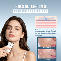 4-in-1 Mikrostrom Multifunktionales Gesichtsmassagegerät ABS EMS Gesichtsroller für Hautpflege Mikrostrom Gesichtsgerät