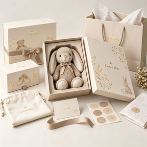One-Stop Service Custom Printed Keepsake Birthday Cards Kid Toy <b>Storage</b> Rigid <b>Cardboard</b> Baby Gift <b>Box</b> With <b>Lid</b> Paper Bag - Product Image 3