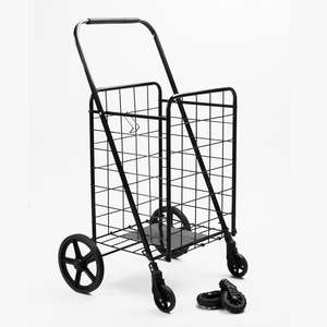 Chariot de courses pliable portable de 80 kg, chariot de courses pliable en métal léger pour les escaliers et les trottoirs - Product Image 1