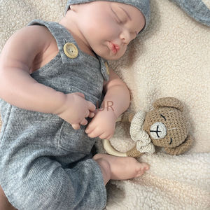 Muñeca <span class=keywords><strong>Reborn</strong></span> de Silicona de Cuerpo Completo Suave de 20 Pulgadas, Niña <span class=keywords><strong>con</strong></span> Boca Abierta, Bebé Recién Nacido Realista, Kit de Muñeco de Silicona para Niño, Regalo Adorable - Product Image 4