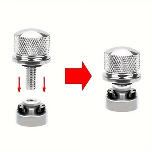 Kit Penutup Tombol Mur Baut Sekrup <span class=keywords><strong>Fender</strong></span> Belakang Berbahan <span class=keywords><strong>Alloy</strong></span> dengan Ulir 1/4"-20 untuk Harley Sportster Fatboy Dyna Softail Chopper - Product Image 3