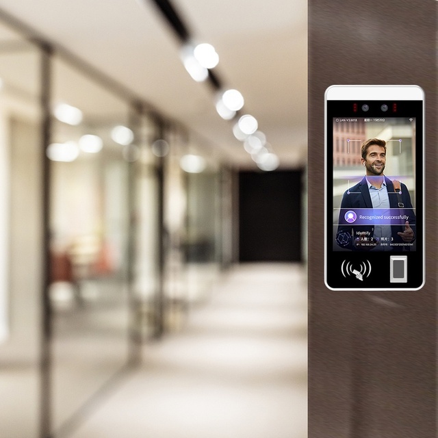 8 Inch Android Clock System Facial Recognition Access Control NFC/RFID Card Scanner OEM ODM SDK Reset Face Recognition Device