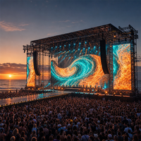 Panneau vidéo LED d'extérieur P2.9 pour scène, 500x1000mm, haute luminosité, HDR10, 7680Hz, IP65